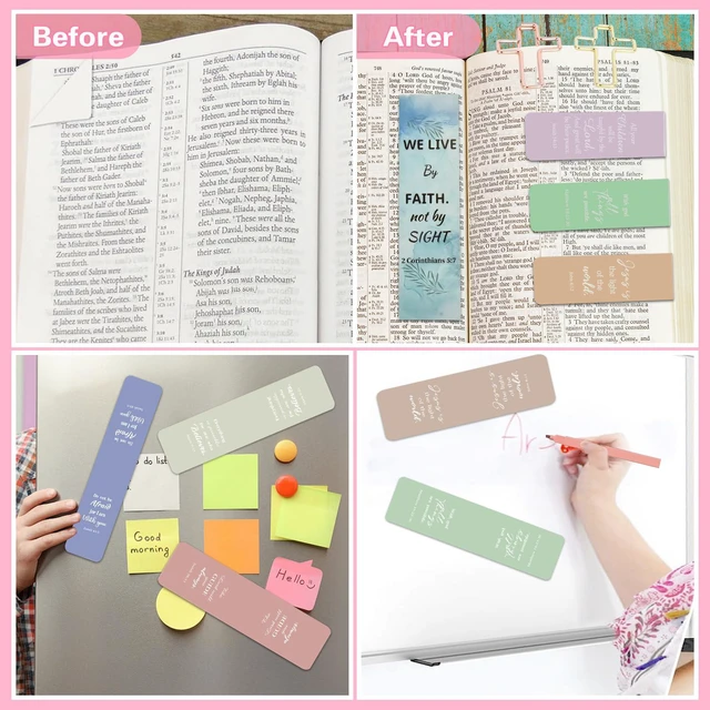 Alt view image 7 of 7 - 96-Piece Bible Study Supplies, Bible Journaling Kit for Women Bible journaling supplies with highlighters, gel pens, tabs, journal, bookmarks, stickers, washi tape, clips and pencil case