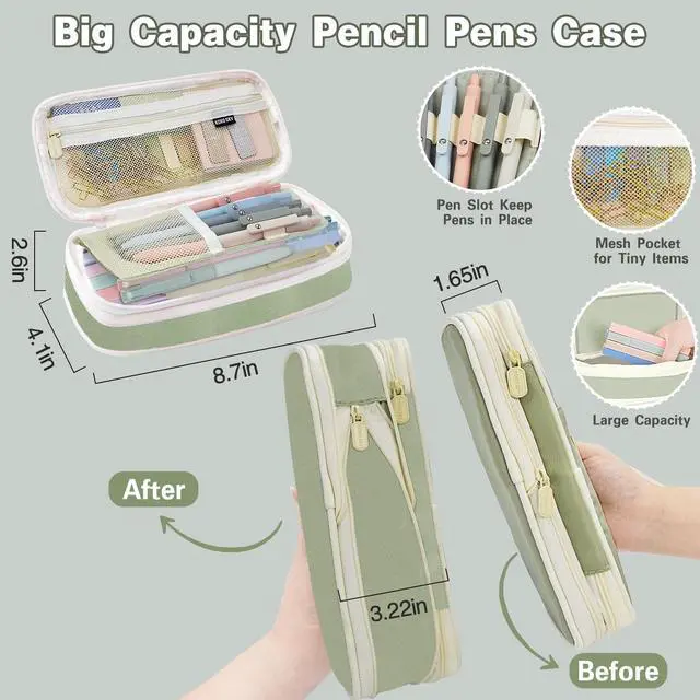 Alt view image 4 of 7 - 96-Piece Bible Study Supplies, Journaling Kit for Women, Green Bible journaling supplies with highlighters, gel pens, tabs, journal, bookmarks, stickers, washi tape, clips and pencil case