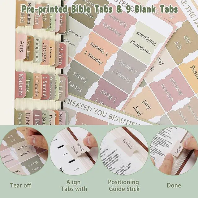 Alt view image 3 of 7 - 96-Piece Bible Study Supplies, Journaling Kit for Women, Green Bible journaling supplies with highlighters, gel pens, tabs, journal, bookmarks, stickers, washi tape, clips and pencil case