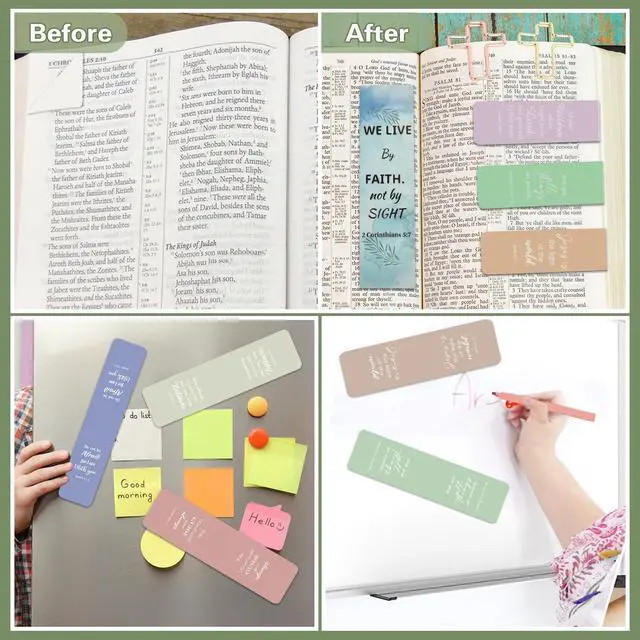 Alt view image 5 of 7 - 96-Piece Bible Study Supplies, Journaling Kit for Women, Green Bible journaling supplies with highlighters, gel pens, tabs, journal, bookmarks, stickers, washi tape, clips and pencil case