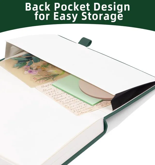Alt view image 6 of 7 - Lined Journal Notebook 365 Pages, A5 Leather Journals for Writing Women Men Hardcover Notebook with 100GSM Thick Paper, Daily Journal Notebook for Travel, Work, School, Note Taking, College Ruled