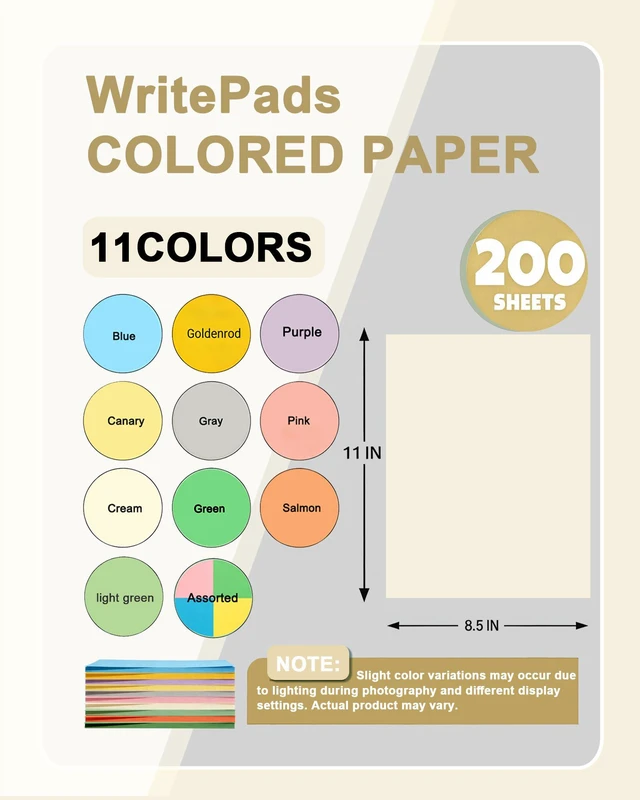 Alt view image 2 of 7 - Veritas Colored Copy Paper, Cream Multi-Purpose paper,Colored Printer Paper 8.5 x 11, 20 lb / 75 GSM, Cream,200 Sheet, Made in USA