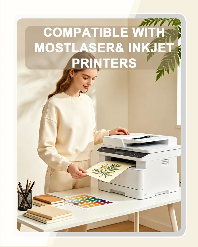 Alt view image 5 of 7 - Veritas Colored Copy Paper, Cream Multi-Purpose paper,Colored Printer Paper 8.5 x 11, 20 lb / 75 GSM, Cream,200 Sheet, Made in USA