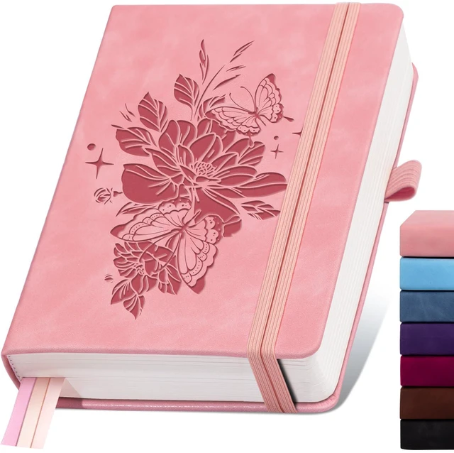 Main image of Blank Journal Notebook 365 Pages, A5 Leather Sketch Book for Women & Men Hardcover Notebook with 100GSM Thick Paper, Sketchbook for Travel, Work, School, Note Taking