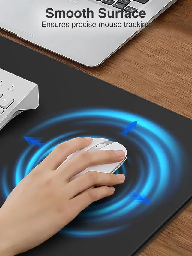 Alt view image 4 of 7 - Magnetic Wireless Charging Mouse Pad, 31.5"x15.8" Large Desk Mat Waterproof Mousepad, Smooth Glide, Stitched Edge, Non-Slip Rubber Base, Desk Pad Computer Keyboard Mat, No Adapter