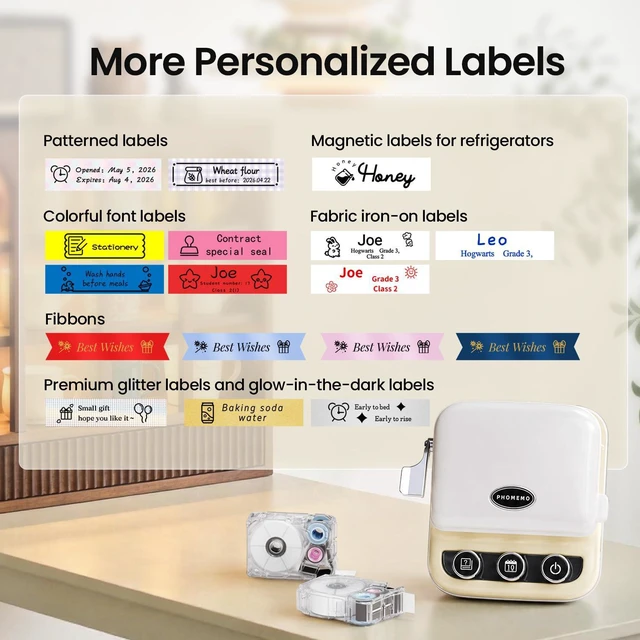Alt view image 5 of 7 - Ribbon Printer, P15 Mini Bluetooth Portable Label Maker Machine Custom Text & Icon Ribbons For Gift Wrapping, Cloth Tags, DIY Crafts, Wedding Bouquets, Lightweight Wireless Vintage Design