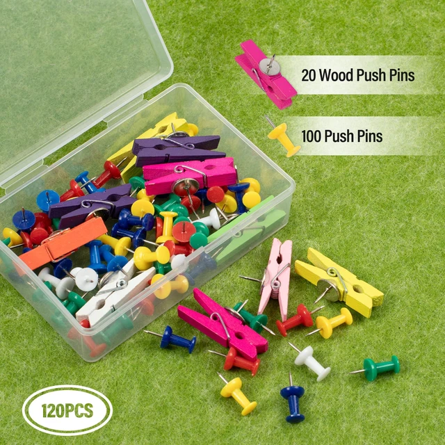 Alt view image 6 of 7 - Cork Bulletin Board 12x12, 1/2" Thick Felt Cork Board Tiles 12 Pack, Small Square Pin Board for Wall, Self Adhesive Corkboards with 120 Push Pin Wood Clips for School, Home & Office, Green