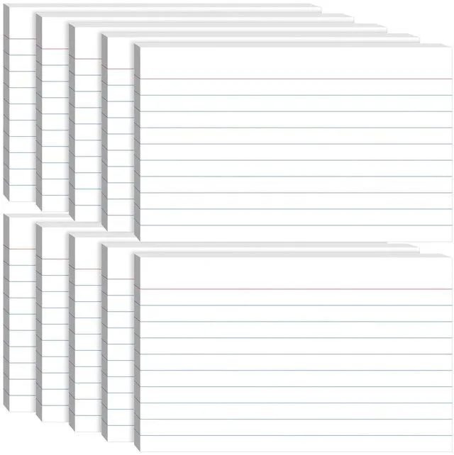 Main image of Index Cards 5x8, 200 Sheets, Ruled White Flash Cards for Effective Studying and Note-Taking, Premium Note Cards, Essential School Supplies for College & Office, Home Organization & Study Supplies