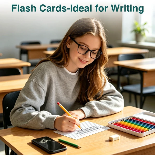 Alt view image 6 of 6 - Index Cards 5x8, 200 Sheets, Ruled White Flash Cards for Effective Studying and Note-Taking, Premium Note Cards, Essential School Supplies for College & Office, Home Organization & Study Supplies