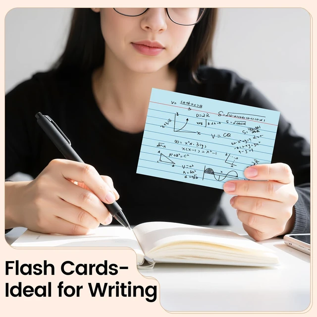 Alt view image 6 of 6 - Index Cards 4x6, 400 Sheets, Ruled Color Flash Cards Premium Note Cards 4x6 4x6 Cards for Effective Studying and Note Taking, Essential for School, College & Office, Home Organization & Study Supplies