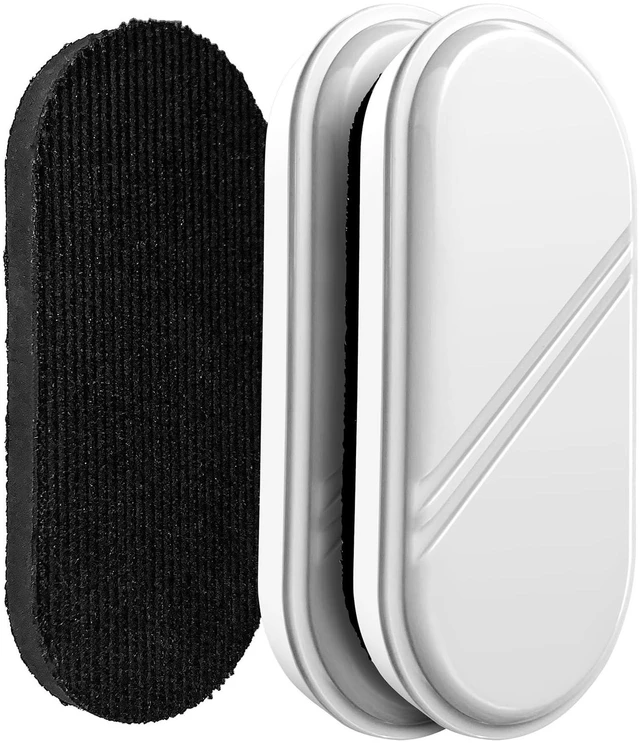 Main image of Dry Erase Board Eraser, Magnetic Detachable Whiteboard Eraser 2-Pack, White Board Erasers for Classroom, Glass Board Cleaner, Dry Erase Marker Eraser for Office School Home (White)
