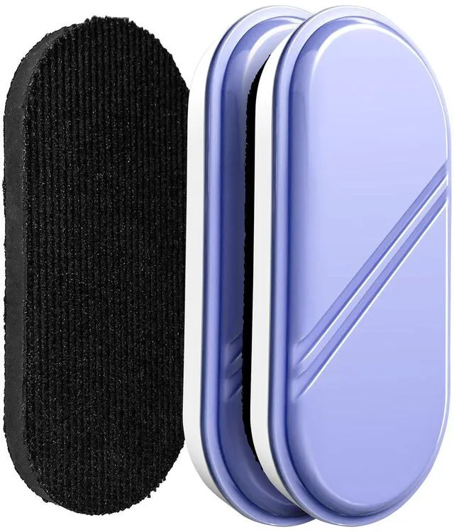 Main image of Dry Erase Board Eraser, Magnetic Detachable Whiteboard Eraser 2-Pack, White Board Erasers for Classroom, Glass Board Cleaner, Dry Erase Marker Eraser for Office School Home (Purple)