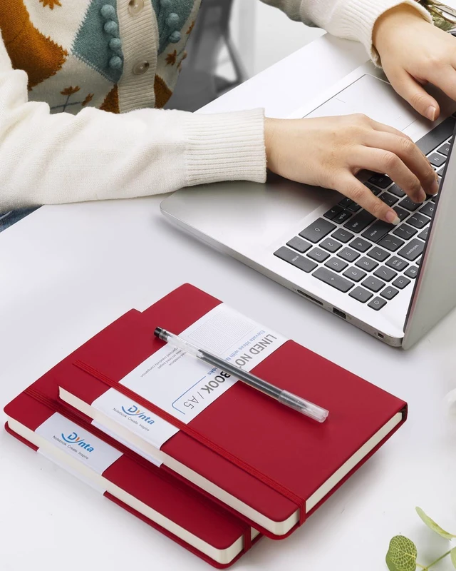Alt view image 7 of 7 - Hardcover Journal Notebooks, 10 Packs A5 Lined Journals Bulk for Writing 200 Pages/100Sheets, 8.4 x 5.8 inch, Classic Ruled Notebook for Work/Travel/College/Note Taking(Red)