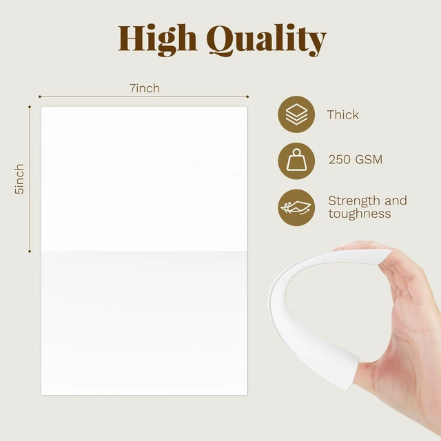 Alt view image 2 of 7 - 200 Pack Blank Cards and Envelopes 5x7 White for Invitations