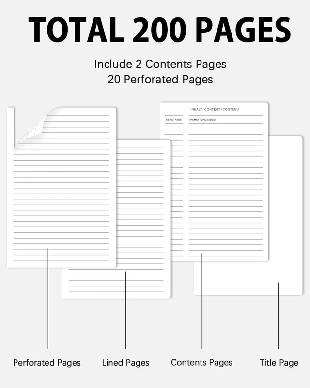 Alt view image 4 of 7 - Hardcover Journal Notebooks A5 Lined 10 Journals Bulk for Writing 200Pages/100Sheets, 8.4 X 5.8 Inch, 10 Colors Classic Ruled Notebook for Work/Travel/College/Note Taking