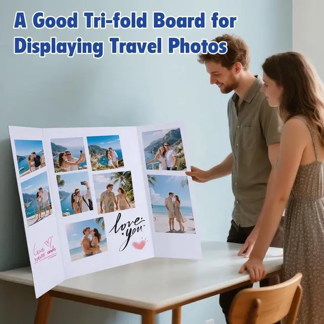 Alt view image 7 of 7 - Trifold Poster Board,36 Pack 24" x 16" White Corrugated Poster Boards Display Board,Perfect for School Projects, Science Fairs, Event Displays, and Business Presentations