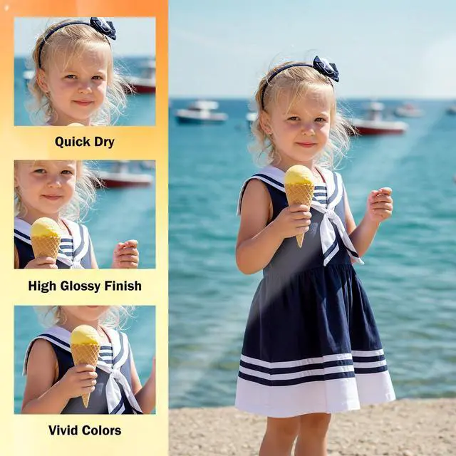 Alt view image 4 of 7 - 300 Sheets Glossy Photo Paper 8.5 x 11 Inches, Inkjet Photo Printer Paper,Compatible with Inkjet Printer Use Dye Ink,Professional Picture Paper(180gsm/48lb)