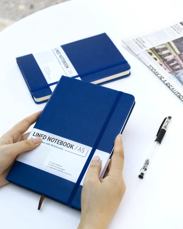 Alt view image 7 of 7 - Hardcover Journal Notebooks, 10 Packs A5 Lined Journals Bulk for Writing 200 Pages/100Sheets, 8.4 x 5.8 inch, Classic Ruled Notebook for Work/Travel/College/Note Taking(Blue)