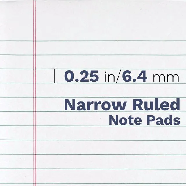 Alt view image 5 of 7 - Note Pads 5x8 12 PCS, Small Legal Pads 5x8 White College Ruled for Work, Perforated White Legal Notepads Lined Paper - 30 Sheets Per Notepad (Pack of 2)