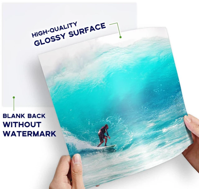 Alt view image 4 of 7 - Glossy Photo Paper 8.5x11, 54LB Inkjet Printer Paper 100 Sheets 200 GSM Picture paper for Printer for Dye Ink