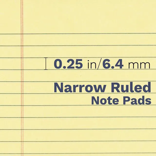 Alt view image 5 of 7 - 24 Pack Yellow Note Pads 5x8, Small Legalpads-30 Sheets Per Notepad