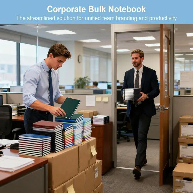 Alt view image 4 of 6 - 12 Pack A5 Hardcover Lined Notebook,192 pg College Ruled 5.5x8.3 Bulk notebooks for work,office & professional use,Waterproof faux leather,lay-flat elastic closure