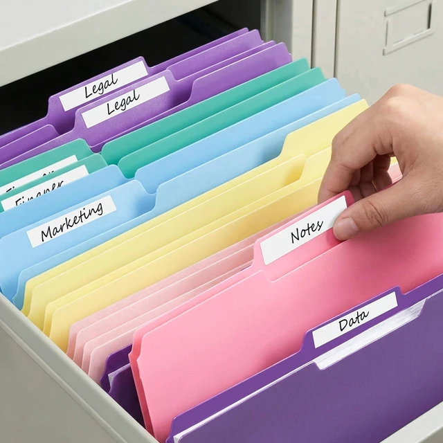 Alt view image 6 of 7 - Plastic File Folders, 6 Pastel Colors, Letter Size 8.5x11, 30 Pack 1/3-Cut Tabs, Poly Folders, For Documents, Office, Home, School Organization