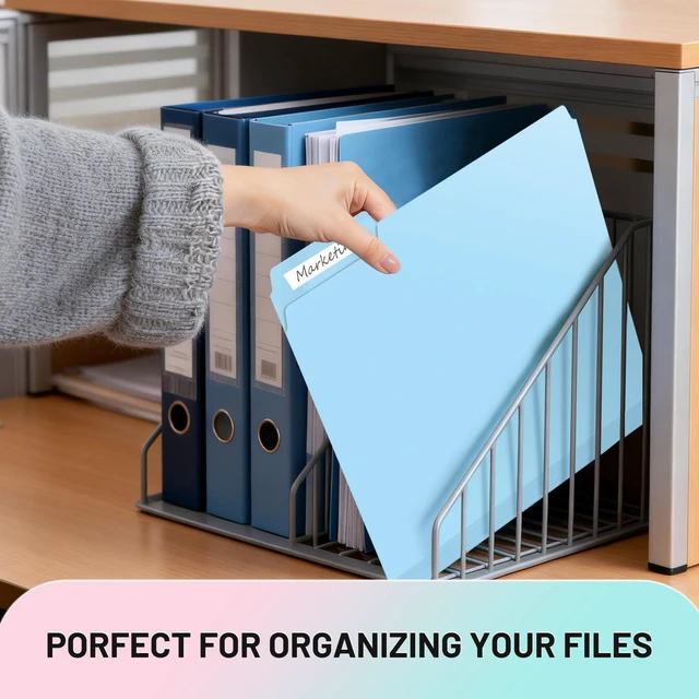Alt view image 7 of 7 - Plastic File Folders, 6 Pastel Colors, Letter Size 8.5x11, 30 Pack 1/3-Cut Tabs, Poly Folders, For Documents, Office, Home, School Organization