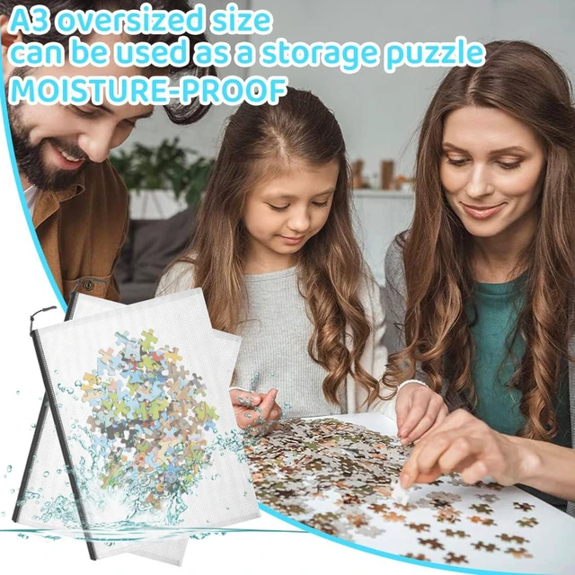 Alt view image 6 of 7 - 24pcs Mesh Zipper Pouch Bags, Large A3 17x12 Inches Reusable Bags Puzzle Storage Organizer Black Multipurpose for Travel Board Games School Office Supplies and Home Classroom Organization