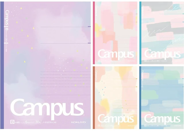 Main image of Composition Notebooks, 5 Pack Campus Semi-B5 Comp Book with Dot A 7mm Ruled, 30 Sheets, School Lined Notebook Acrylic Palette, Journal Notebook for Women Work Study Note Taking (NO-3CATN-L38X5)