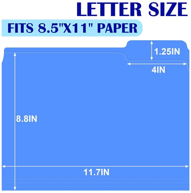 Alt view image 2 of 7 - 252 Pack Colored File Folders,21 Colors File Folders Letter Size Manilla Folders 8.5 x 11,1/3 Cut Tab Filing Folders for Office School Business Documents Files Paper