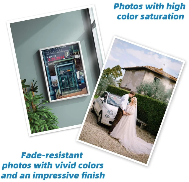 Alt view image 5 of 6 - Double-Sided Glossy Photo Paper, 8.5 x 11, 100 Sheets, 140gsm For dye ink inkjet printers; not for laser or pigment ink. Fast-dry for brochures, menus, chip bags, crafts, and flyers