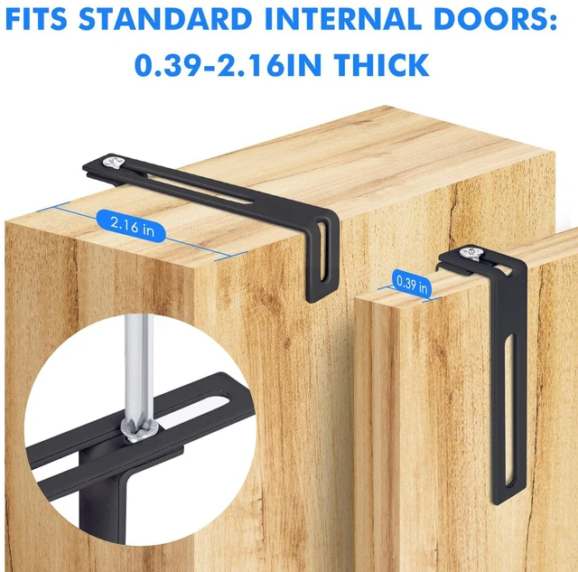 Alt view image 3 of 7 - Black Magnetic Dry Erase Board for Door 36 x 24 in No-Drill Adjustable Long Arm Hook Mount, Portable Hanging Whiteboard For Home, Dorm, Office, Cubicle And Small Spaces