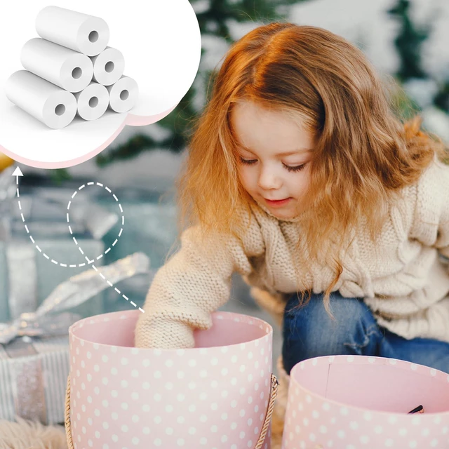 Alt view image 7 of 7 - 25 Rolls Kids Camera Instant Print Refill Paper Set, HD Printing Thermal Paper for Most Kids Instant Camera Photo Print (White-25 Rolls)