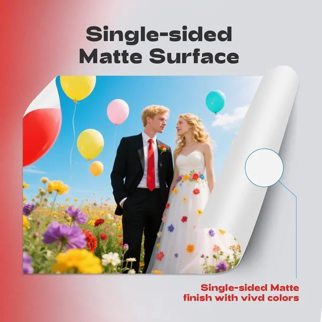 Alt view image 4 of 7 - 120 Sheets Matte Presentation Paper 11x17 48lb 180gsm Photo Paper for All Dye Ink Inkjet Printers
