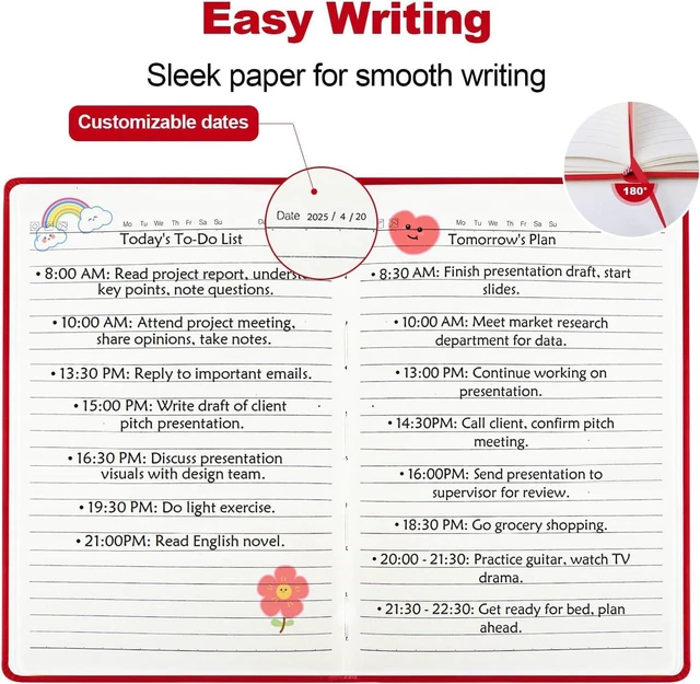 Alt view image 5 of 7 - Lined Journal Notebooks, 6 Pack 160 Pages, 5.5x 8.2-Inch Journals for Women Men, Hardcover Notebook with 100 gsm Thick Paper, A5 Size College Ruled Notebook for Writing/Travel/Work (Red-6 Pack)
