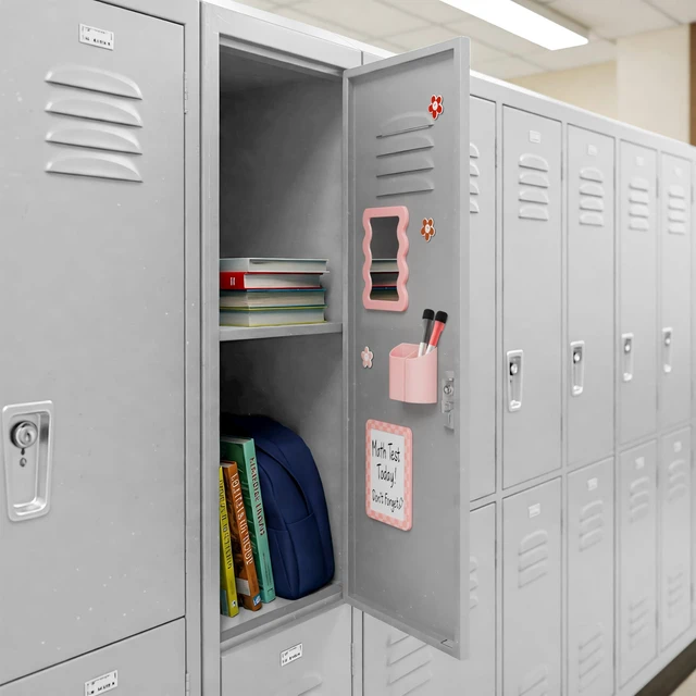 Alt view image 7 of 7 - Stylish Locker Accessories Kit for Girls with Mirror, Whiteboard & Magnets Includes Pen Holder, Cute Flower Magnets & Marker Set - All-in-one School Locker Decor & Organizer to Brighten Your Day