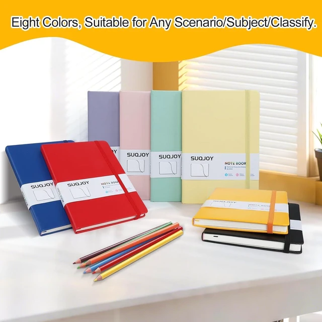 Alt view image 7 of 7 - Lined Journal Notebooks, 6 Pack 160 Pages, 5.5x 8.2-Inch Journals for Women Men, Hardcover Notebook with 100 gsm Thick Paper, A5 Size College Ruled Notebook for Writing/Travel/Work (Blue-6 Pack)