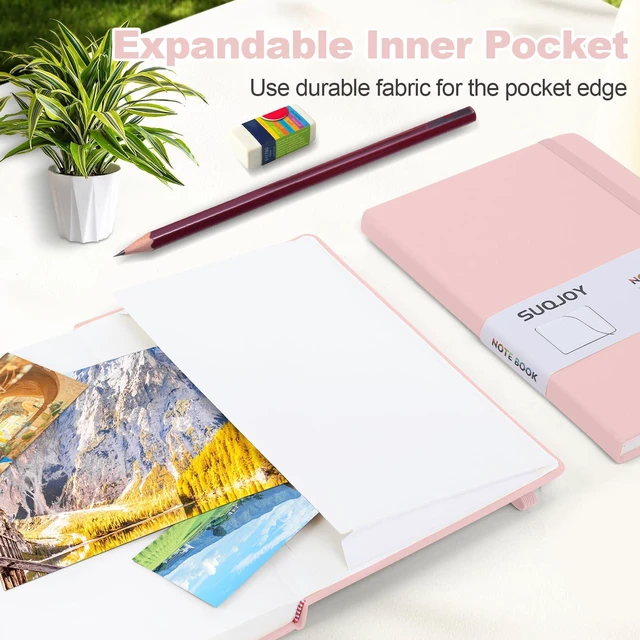 Alt view image 4 of 7 - Lined Journal Notebooks 8 Pack, 160 Pages, 5.5x 8.2-Inch Journals for Women Men, Hardcover Notebook with 100 gsm Thick Paper, A5 Size College Ruled Notebook (8 Assorted Colors)