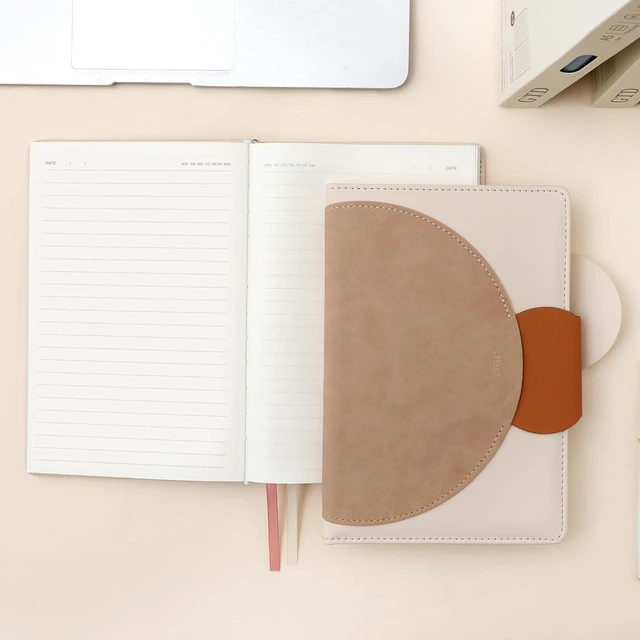 Alt view image 4 of 7 - Journal for Women 2-Pack Leather Journaling Notebooks Hardcover Diary Buckle Closure, A5 Journals for Writing, 100 GSM Lined Journal for Business Work School, Note Taking, 5.9" x8.5"