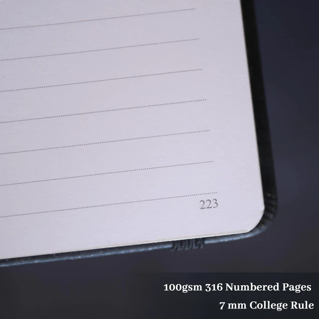 Alt view image 3 of 6 - Line Journal Notebook for Women Men, 316 Pages,8.3x5.8 IN Hardcover A5 College Ruled Notebook for Writing,Vintage Diary with Bookmark, for Work School, Note Taking