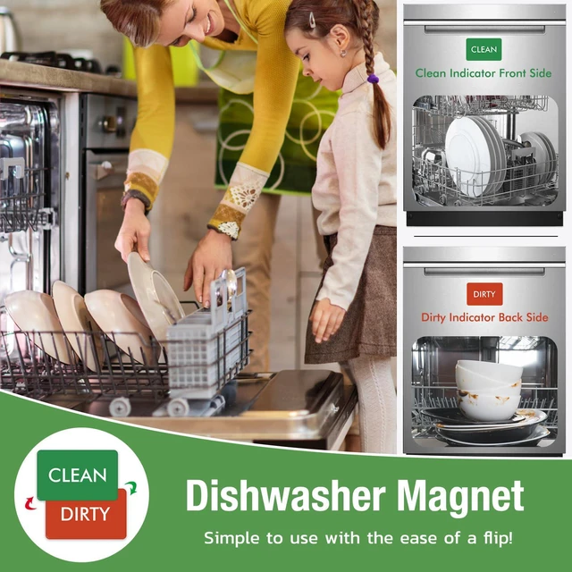 Alt view image 3 of 7 - Magnetic Dry Erase Board: Small Fridge Whiteboard, Flexible Refrigerator Magnet White Board, Blank Writing Note Sheet with Dishwasher Magnet Clean Dirty Sign, 4 Markers & Eraser - 20 x 13