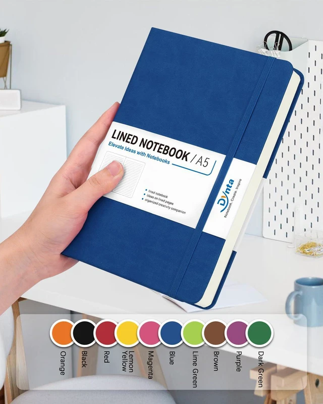 Alt view image 6 of 7 - Hardcover Journal Notebooks, 10 Packs A5 Lined Journals Bulk for Writing 200 Pages/100Sheets, 8.4 x 5.8 inch, Classic Ruled Notebook for Work/Travel/College/Note Taking(Blue)