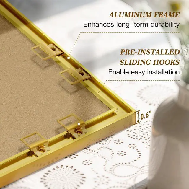Alt view image 5 of 7 - Linen Bulletin Board, 24"x18" Decorative Fabric Pin Board Vision Board Gold Aluminum Frame, Upgraded Black Canvas Surface, Wall Mounted, for Home Office Bedroom Dorm Wall Decor