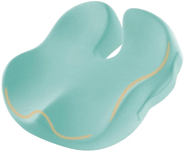 Main image of Seat Cushion, Office Chair Cushion for Sciatica, Mint Green Coccyx Cushion, Ergonomic Memory Foam Seat Cushion for Car, Home, Pressure Relief Pad for Hip, Tailbone, All Day Comfort