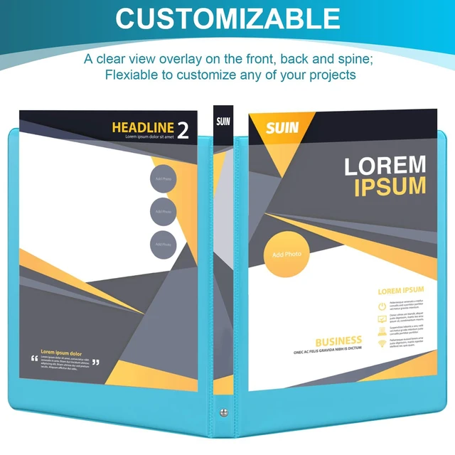 Alt view image 4 of 7 - 0.5-inch 3-Ring Binder with 2 Interior Pockets, 0.5'' Basic Binders Holds US Letter Size 8.5'' x 11''for Office/Home/Back to School, 6 Pack (Assorted 6 Colors)
