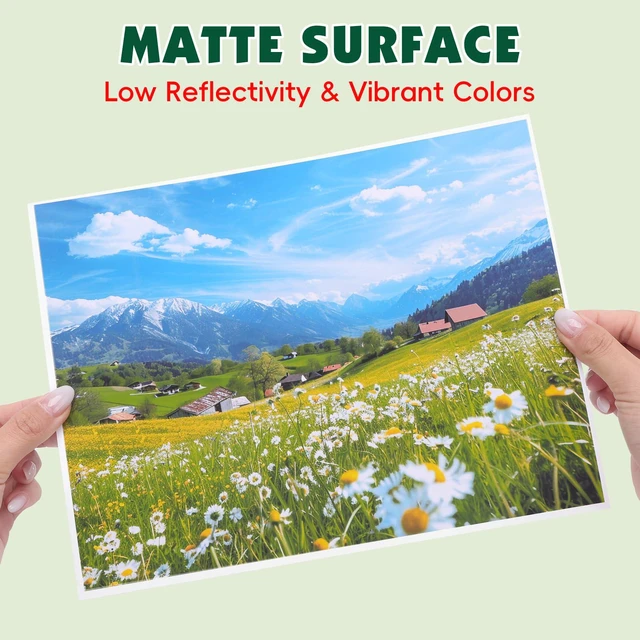Alt view image 5 of 7 - 150 Sheets Matte Photo Paper, 8.5in x 11in, 200GSM / 54lb Inkjet Photo Printer Paper, Picture Paper for Photos, Calendars, Brochures, Cards, Menus