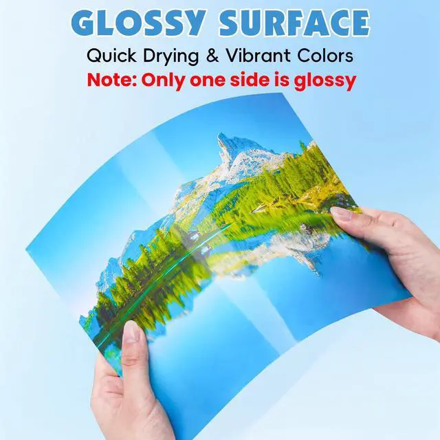 Alt view image 5 of 7 - 600 Sheets Glossy Photo Paper, 8.5in x 11in, 200GSM / 54lb Inkjet Photo Printer Paper, Picture Paper for Photos, Calendars, Brochures, Cards, Menus
