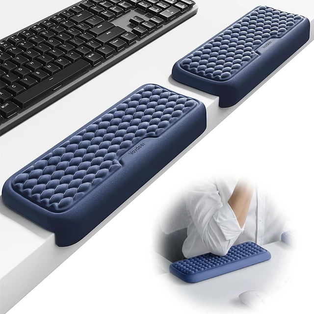 Main image of 2Pcs Elbow Pad for Desk, L-Shaped Arm Rest, Ergonomic Elbow Rest Memory Foam Desk Edge Cushion, Wrist Rest Pad Keyboard Mouse Support for Palm Hand Office Computer Home Gaming Accessories