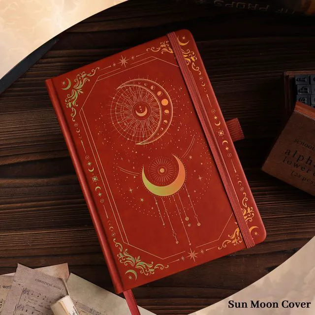Alt view image 4 of 6 - Line Journal Notebook for Women Men, 316 Pages,8.3x5.8 IN Hardcover A5 College Ruled Notebook for Writing,Vintage Diary with Bookmark, for Work School, Note Taking